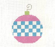 Pink w/ blue checks bauble