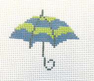 Umbrella Blue & Green Stripe