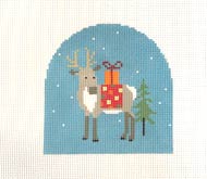 Reindeer with orange package 